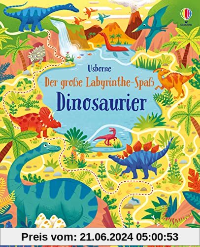 Der große Labyrinthe-Spaß: Dinosaurier (Usborne Labyrinthe-Bücher)